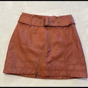 FREE PEOPLE LEATHER SKIRT